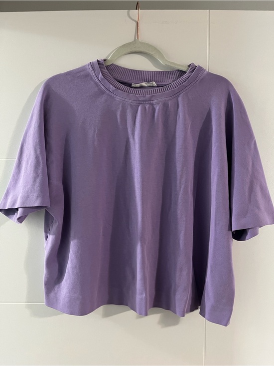 Mango Tops - Mango Cropped Boxy Tee - Lavender
